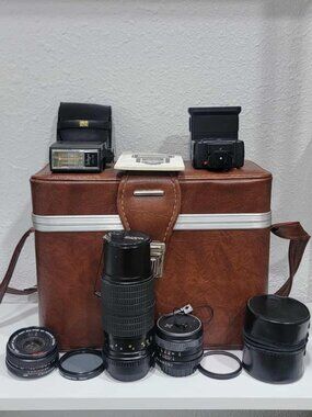 Vintage Camera Lens Flash Lot - Soligot Vivitar Sears Konica Osawa Kiron ect...